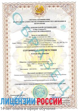 Образец сертификата соответствия Абакан Сертификат OHSAS 18001